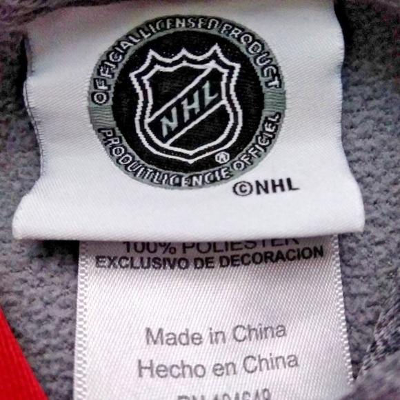 nhl unisex blackhawks hoodie sweater medium grey - Picture 4 of 7